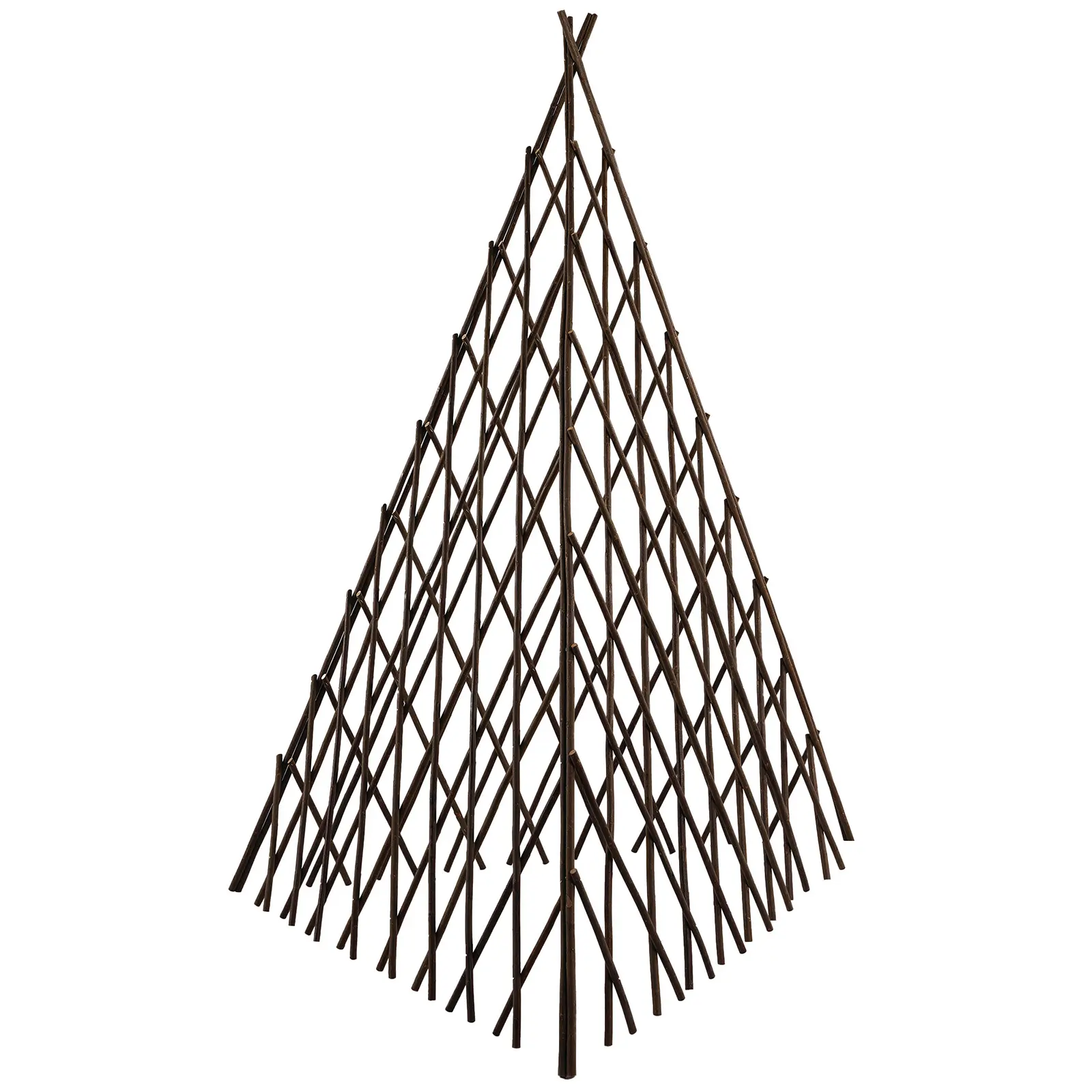 Expandable Teepee Wood Trellis for Climbing Plants - Freestanding Pyramid Plant Climber Support