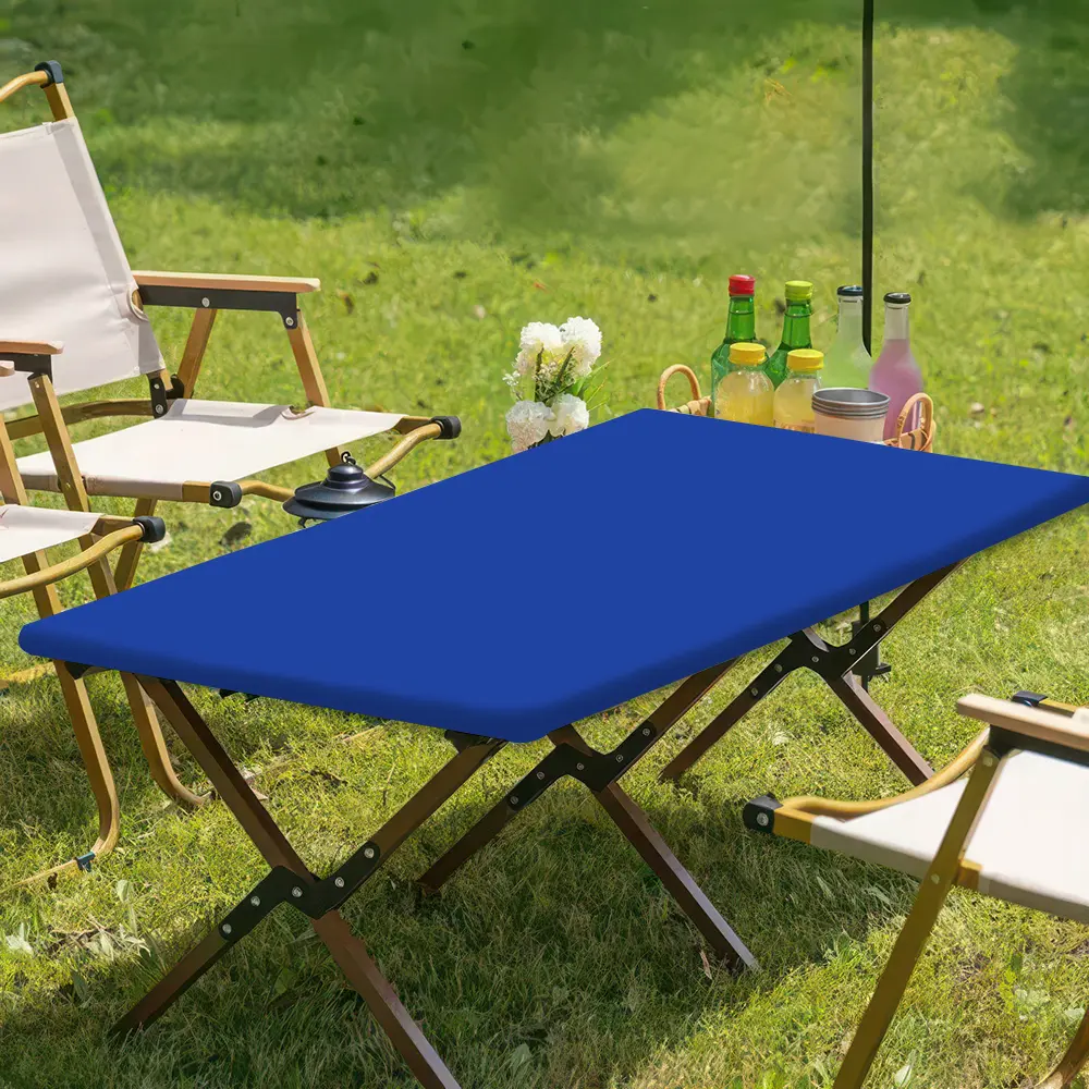 6FT Elastic Stretch Tablecloth - Red/Black/Blue/White fitted  table  cloth party  table  cloth spandex tablecloth