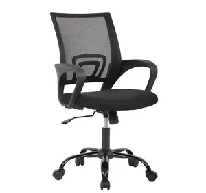 JONPONY Ergonomic Office Chair, Lumbar Support, Adjustable Height with Armrests for Adults,Black