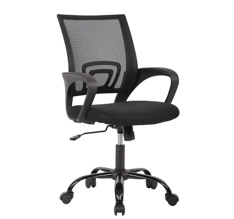 JONPONY Ergonomic Office Chair, Lumbar Support, Adjustable Height with Armrests for Adults,Black