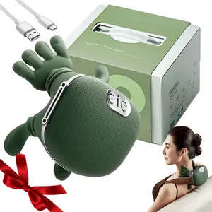 Neck Massager, Professional Handheld Shoulder Neck Massage Device, Adjustable, Realistic Touch, Three Speed Settings, Unisex, Usb Rechargeable Massagers, Holiday Gift Birthday Present