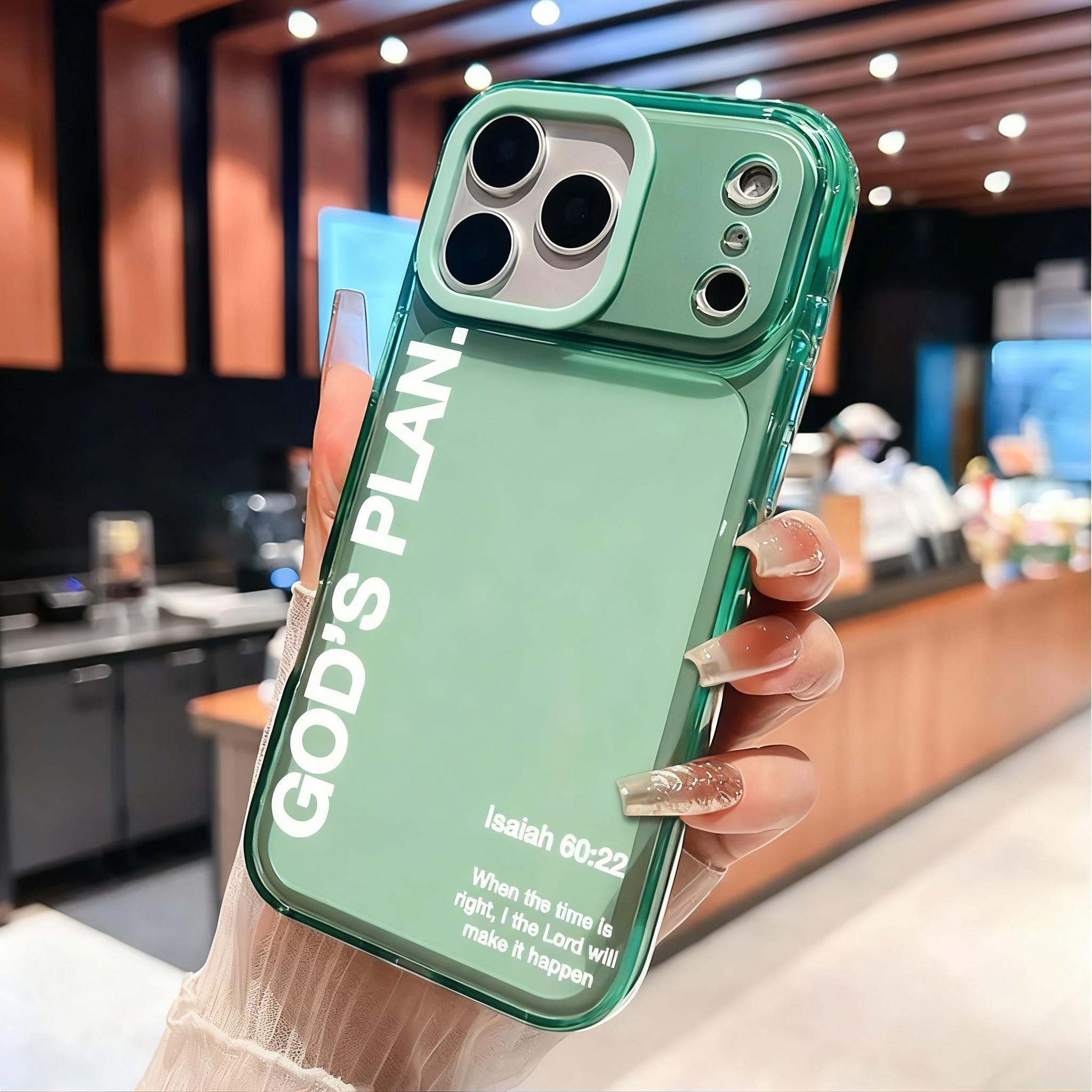 Christian Bible Verse God's Plan Faith Clear Shockproof TPU Case for iPhone 11-17 Pro Max, Protective Mobile Phone Cover for ip17promax stylish protection accessory