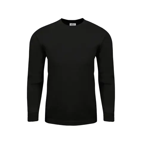 Shaka Wear Men's Upside Down Husband Shirt - 7 oz Heavyweight Cotton Long Sleeve Crew Neck Plain Basic Menswear Top