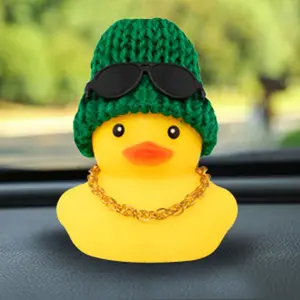 Full of Fun: A variety of rubber duck car decorations, featuring hats and sunglasses series, highlighting personal style.
