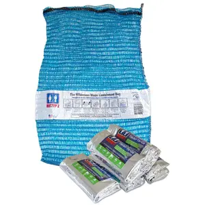 RESTOP 2 Wilderness Kit – 5-Pack Leak-Proof Waste Bags with Mesh Tote | Portable Toilet Solution for Camping, Hiking, Travel & Emergency Use | Gel Powder Solid & Liquid Waste Containment | Safe Disposal | Odor Control