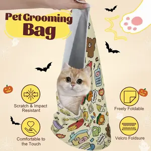SmartWell Self-Adhering Reusable Anti-Scratch Grooming And Restraint Wrap For Stress-Free Cat Nail Care Plus Camera And Makeup Travel Storage Kittens tiktokshopspringglowup