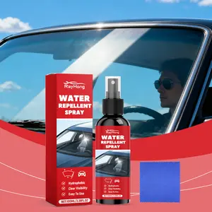 Car glass water-repellent spray, car glass cleaner for water spots, keeps your view clear and glass bright