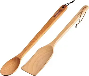 MAGNAWARE 18  Wooden Spoon & Spatula Set | Heat Resistant Cajun Cooking Utensils for Gumbo, Jambalaya, and BBQ | Rustic Southern Kitchen Essentials