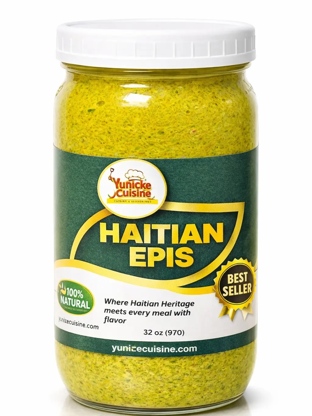 Haitian Epis Garlic and Herbal Blends Seasoning Base, Aromatic Blended Paste, Flavor-Packed Daily Meal Prep Cooking Essential