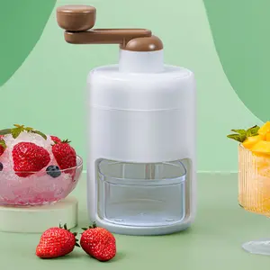 1pc Slushie Machine, Snow Cone Machine, Hand Operated Shave Ice Machine, Ice Slushy Maker, Manual Crushed Ice Crusher for Home Use