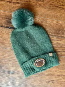 Green Football Stocking Hat