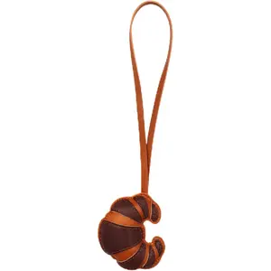 2.7 * 2.4 Inch Croissant Keychain, Fashion Bag Charm, Realistic Design, Leather Bag Pendant, Perfect Gift, Stylish Accessory