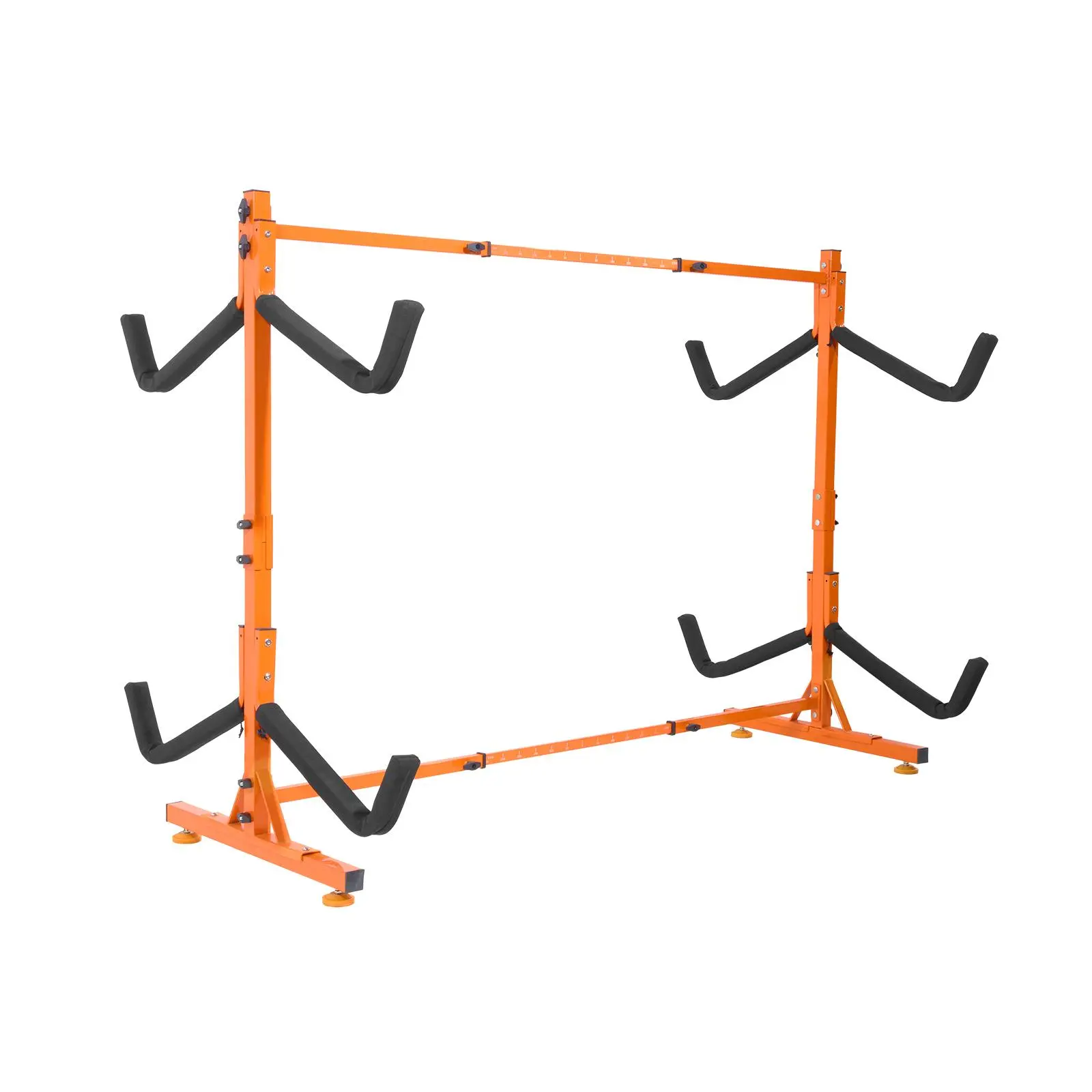 【Summerfinds】VEVOR Freestanding Kayak Storage Rack Kayak Stand for 4 Kayak Canoe PaddleboardHeavy-duty Steel Kayak Hanger Holder with Padded Arms and Adjustable Width220LBS Max Loadfor Indoor Outdoor Garage