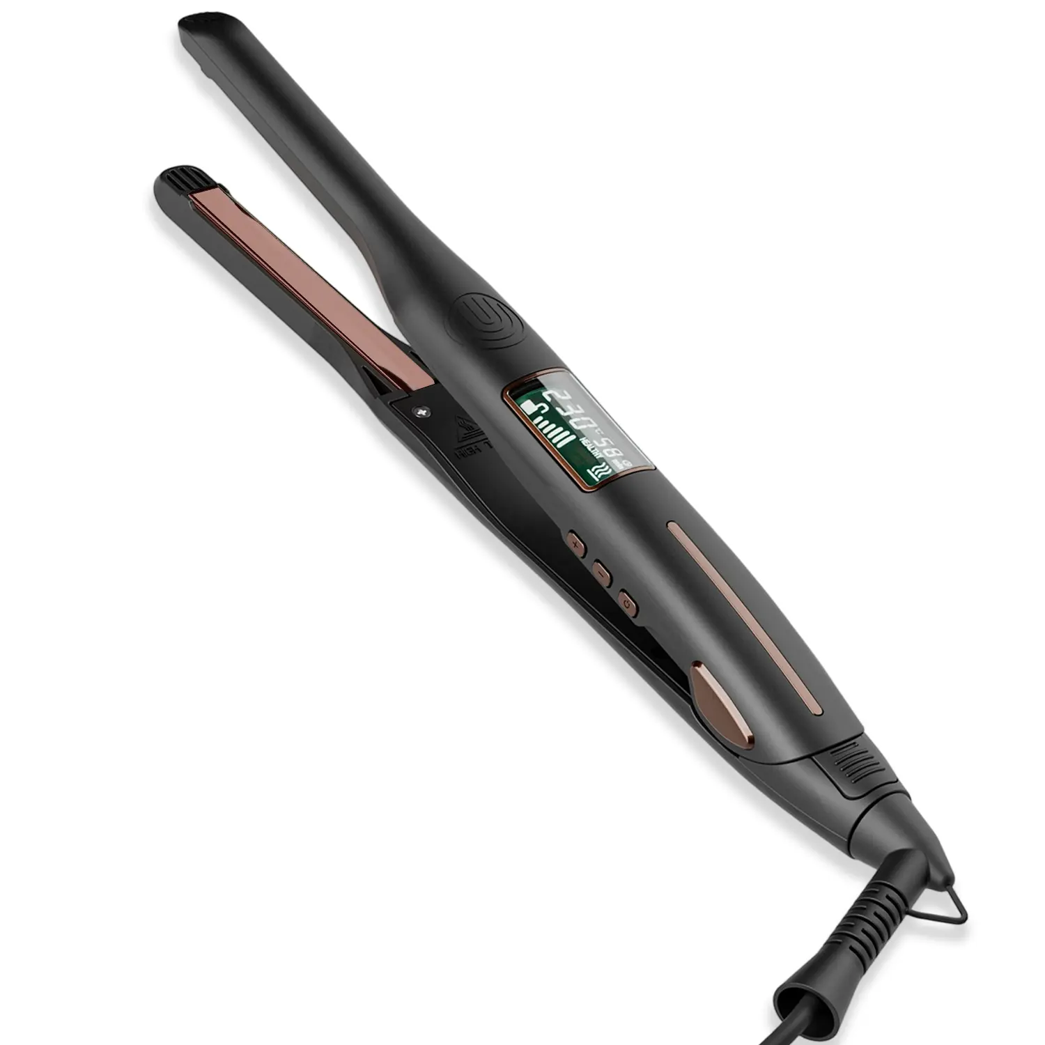 Thirtek Pencil Flat Iron, Small Flat Irons for Short Hair, Beard and Pixie Cut, 3/10 Inch Ceramic Tourmaline Mini Hair Straightener Dual Voltage with Adjustable Temperature, Auto Shut Off