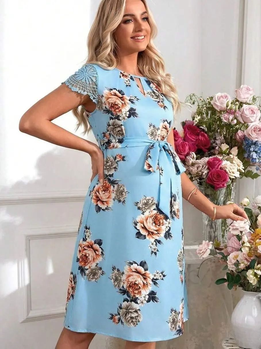 hippie embroidered dress Vintage Hippie Boho Dress – Embroidered Bohemian Maxi Long Dress Gift for Women L main image 0