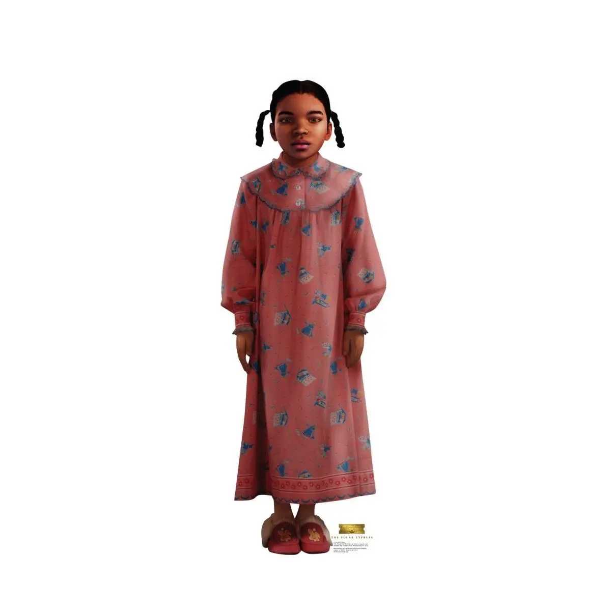 212 MAIN Large-Size The Polar Express Hero Girl Cardboard Cutout - 56x19 in., Advanced Graphics Cutout Design, Holiday Home Supply, Room Decor