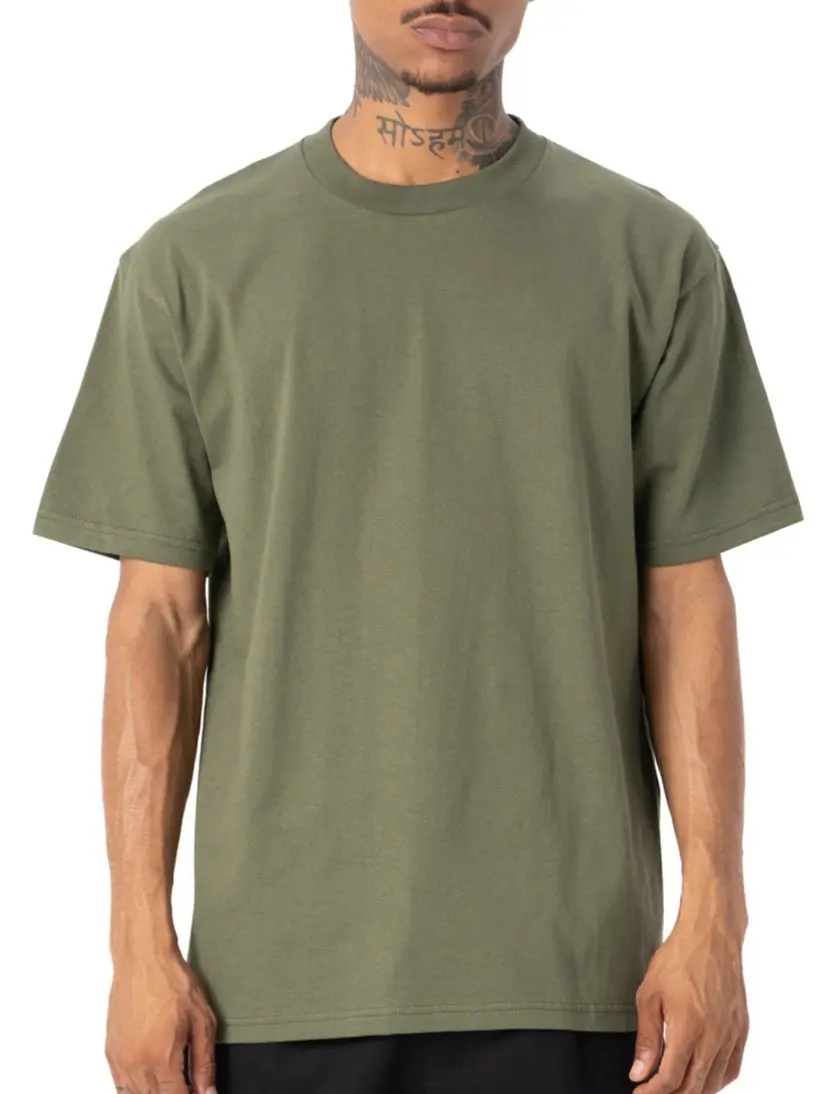 Pro Club Mens Comfort Cotton T-Shirt, Plain, Shortsleeve