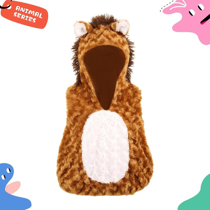 Baby Lion Costume Furry Cuddly Toddler Lion Costume Halloween Adorable Plush Lions Dress-Up Kids Animal Costumes