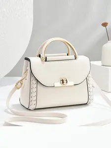 Women's Crossbody Bag, Large Capacity, High Quality Bag, Metal Accessories, Woven Details, Adjustable Straps, Ideal for Daily Use and Travel, Crossbody Shoulder Purses