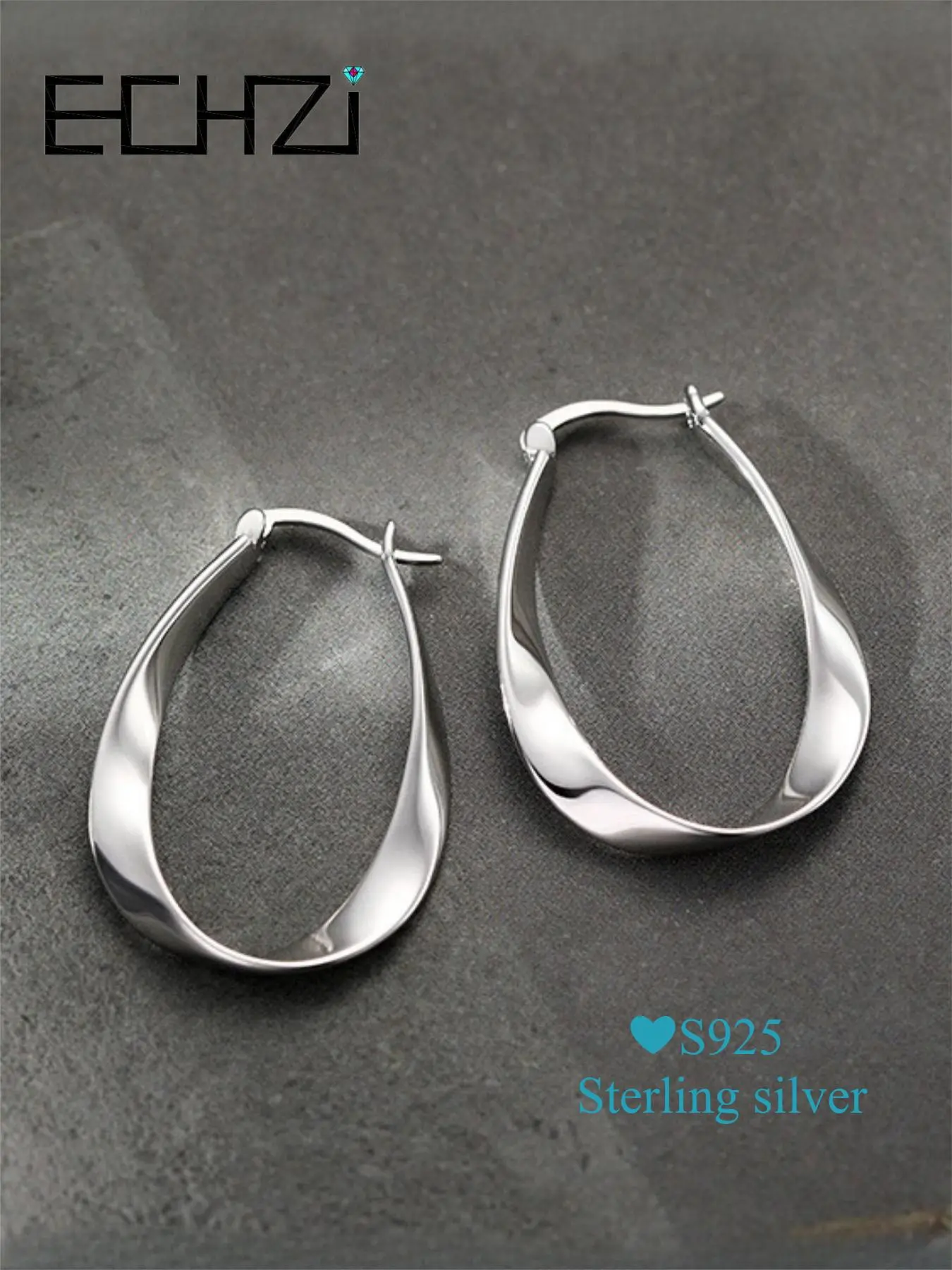 925 Sterling Silver Minimalist Geometric Design Dangle Hoop Shape Earrings, Mother's Day Gift, Fashionable Earrings for Women, Elegant Minimalist Earrings, Trendy All-match & Exquisite Jewelry for Gift, Circle Shape Earrings, Earrings Hoops