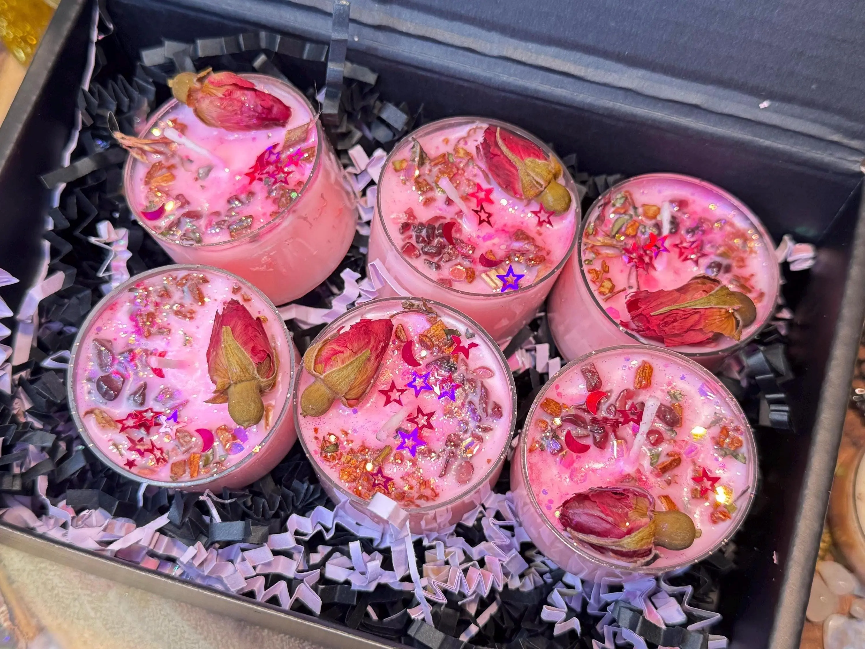 Lust & Love Spell Tealight Candles - Rose Scented, Set of 6