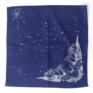 Winter Solstice Guardian Hand Screen Printed Cotton Handkerchief Pocket Square Pure