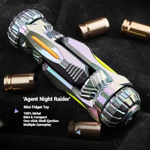 Mini Stress Relief Toy Blaster Emittable Soft Bullet Gun Toy Fidget Spinner Heavyweight Metal Fidget Toys