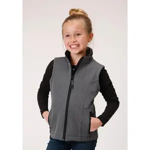 Girls  Heathered Grey Softshell Tech Vest