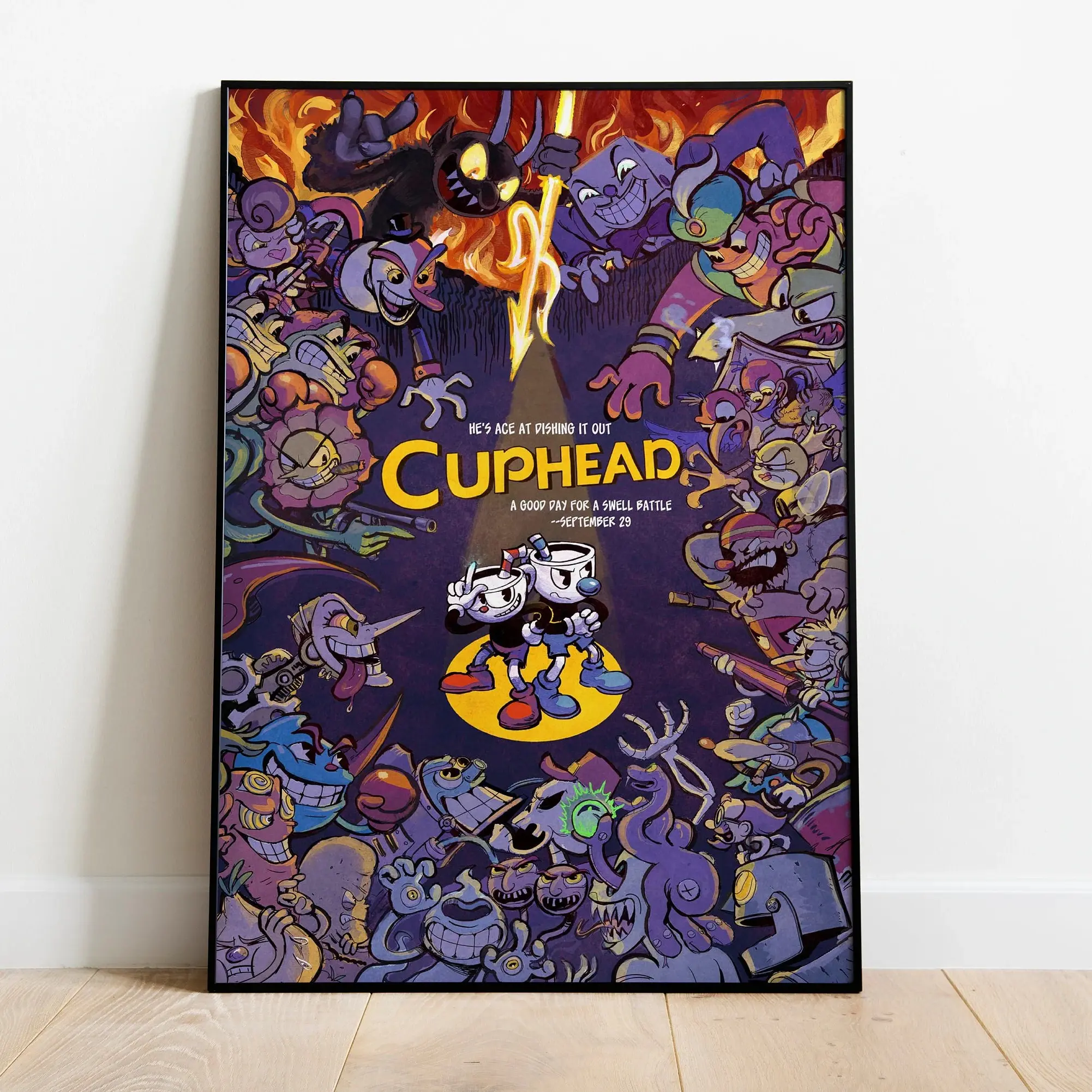 Cuphead Epic Poster _ Gaming Gifts _ Room Wall Decor _ Video Game Poster _ Video Game Print