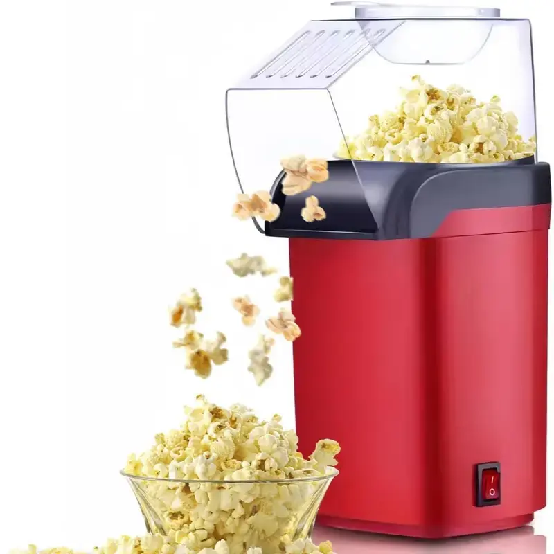 Popcorn Maker，household popcorn machine (1200W), kitchen appliance that heats within 1 minute without needing butter; perfect for family gatherings, birthday parties, and kitchen decor; when watching movies, popcorn is the top choice.