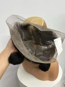Colorful Synthetic Full Lace Machine Made Wig for Braids, Short Straight Hair, All Seasons, No Bangs Design, Fabric Wig Accessory