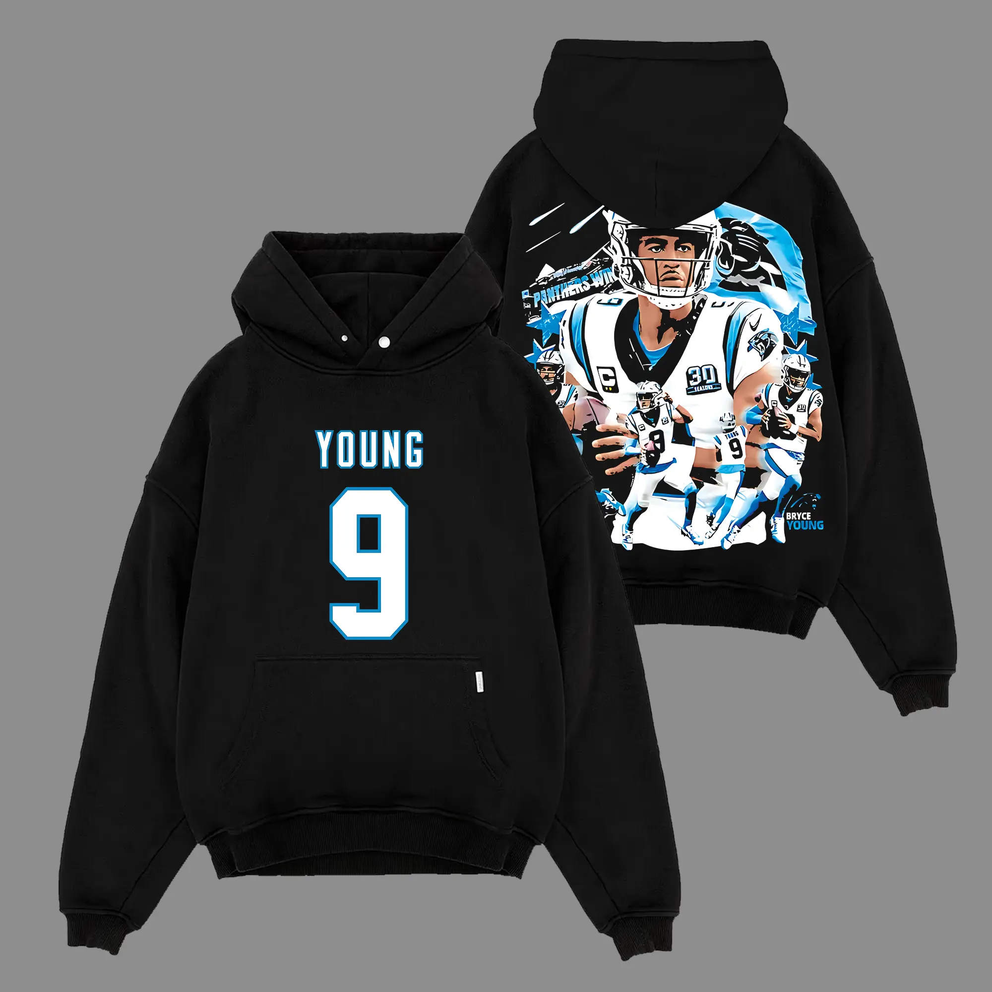 Bryce Young 9 Hoodie Shirt Premium Cotton, The Calm Assassin Fans, Panthers Nation Fans, Football American Fans, Sunday Football Shirt, Game Day Outfit