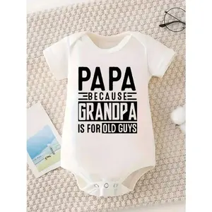 White Cute Elephant Pattern Baby Romper Baby Boys And Girls 2025 Newborn Baby Bodysuit Casual Short Sleeve Knitted Fabric Monogram Print Regular Baby Clothing Suitable For Outdoors