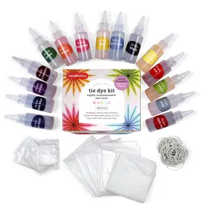 Incraftables Tie Dye Kit for Adults & Kids. Bulk Tie Dye Powder Set Non Toxic 15 Colors Guide, Disposable Gloves, Zip Lock Bags, Table Cloth, Aprons & Loops. Best Tye Dye Kit to Go for Beginner & Pro
