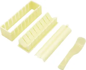 Sushi Mold Kit for Beginners Sushi Maker Sushi Shape Press Sushi Molder Safe Material Sushi Making Kit for Family Save Time Off White (Heart-Shape)