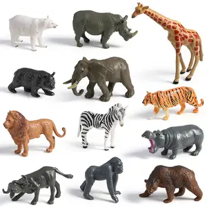 12PCS Mini Wildlife Animal Model Toys Set, Educational Kids Playset, Realistic Design, Perfect Gift for Children Aged 6-8 Years Old