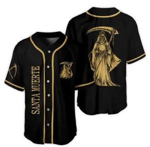Santa Muerte Mexico Baseball Jersey, Mexican Love Jersey Shirt, Gift for Him & Her For Mexicans