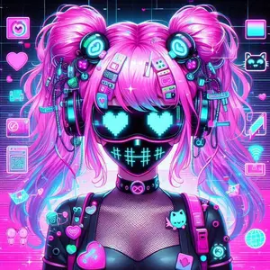 5D DIY Full Drill Diamond Painting - Diamond Painting Kit Cyber Girl Mosaic Canvas DIY Wall Art, Home Wall Decoration, Suitable for Halloween, Christmas, Birthday, and Anniversary Gifts, Handicraft, DIY Diamond Arts