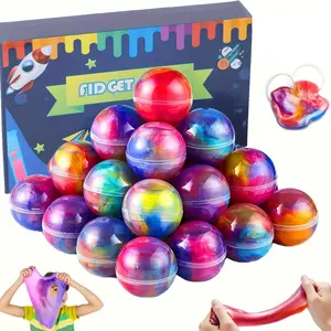 Galaxy Slime Balls Kit 12‑Pack – Kids Slime Party Favors, Non‑Sticky Stretchy Stress Relief Toys for Boys & Girls, Perfect Christmas Easter Birthday Classroom Goodie Bag