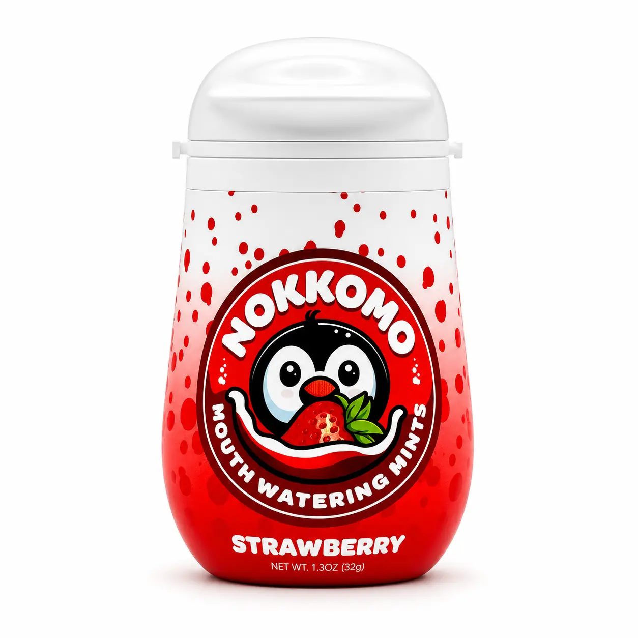 Nokkomo Mints Strawberry Fizzy Mints for Cotton Mouth Relief