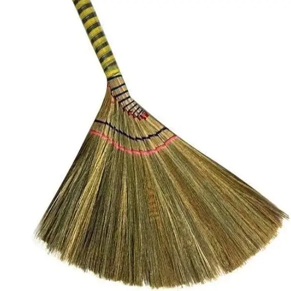 (2 Pack) One Vietnamese Soft Fan (Straw) Broom, 40 Inch