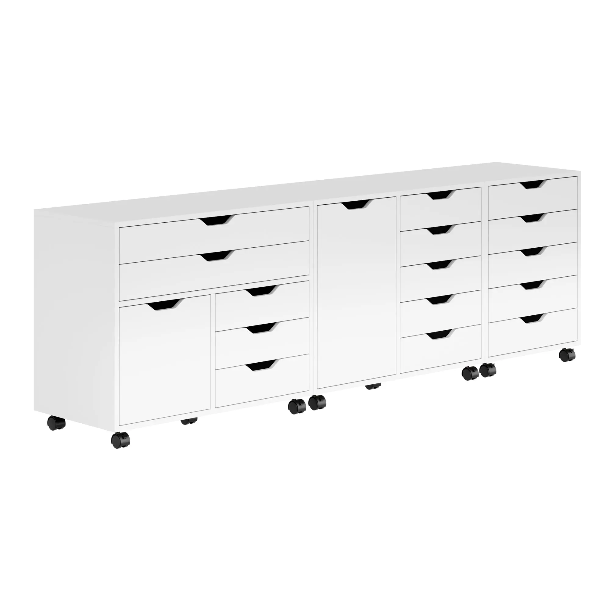 Winsome Halifax 3-Pc Storage Cabinet Set, White, Composite wood