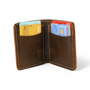 Leather Card Holder Wallet, Bifold Leather Wallet, Small Wallet For Men, Genuine Leather Wallet, Minimalist Wallet Leathercraft Gift For Him