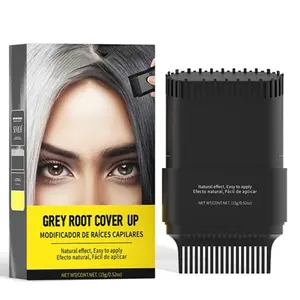 Hair Root Touch-Up Stick, Instant Grey Root Cover Up | Dual-Sided Ergonomic Comb Design For Natural Gray Coverage, Long-Lasting Moisturizing Formula With Plant Extracts,15g