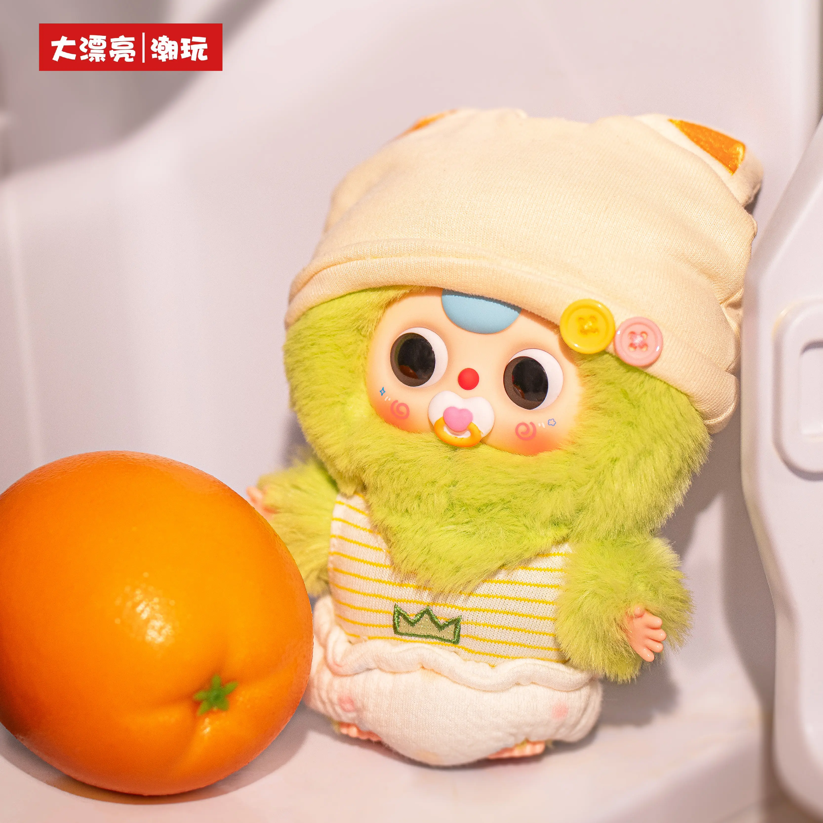 Babythree Kawaii Baby-Themed Plush Blind Box - Collectible Character Doll with Pacifier & Sleep Mask, Soft Viral Toy for Gifting, Cute Keychain for Teens, Key