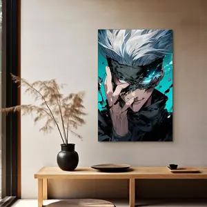 Jujutsu Kaisen Art Canvas Print, Ready to Hang, Framed Wall Art, Anime Wall Decor