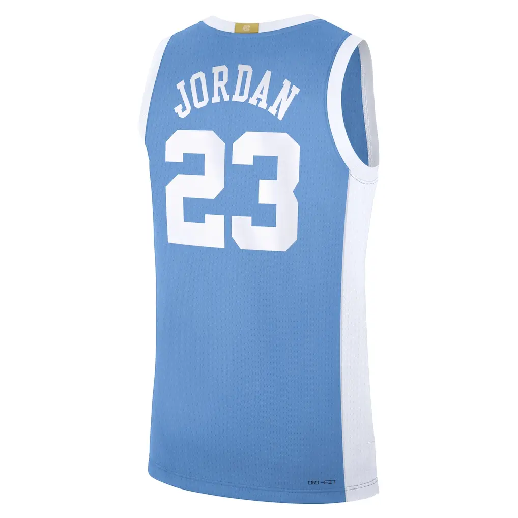 Michael Jordan North Carolina Tar Heels Basketball Jersey, Carolina Blue Road Replica Sleeveless Fan Shirt, Retro College Game Day Sportswear & Basketball Fan Apparel for Men