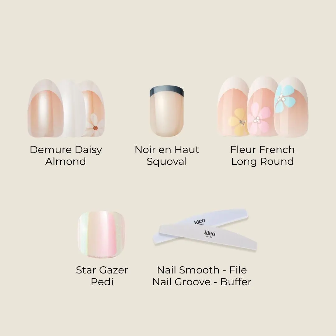 Kleo Kolor Press On Gel Nail Intro Set