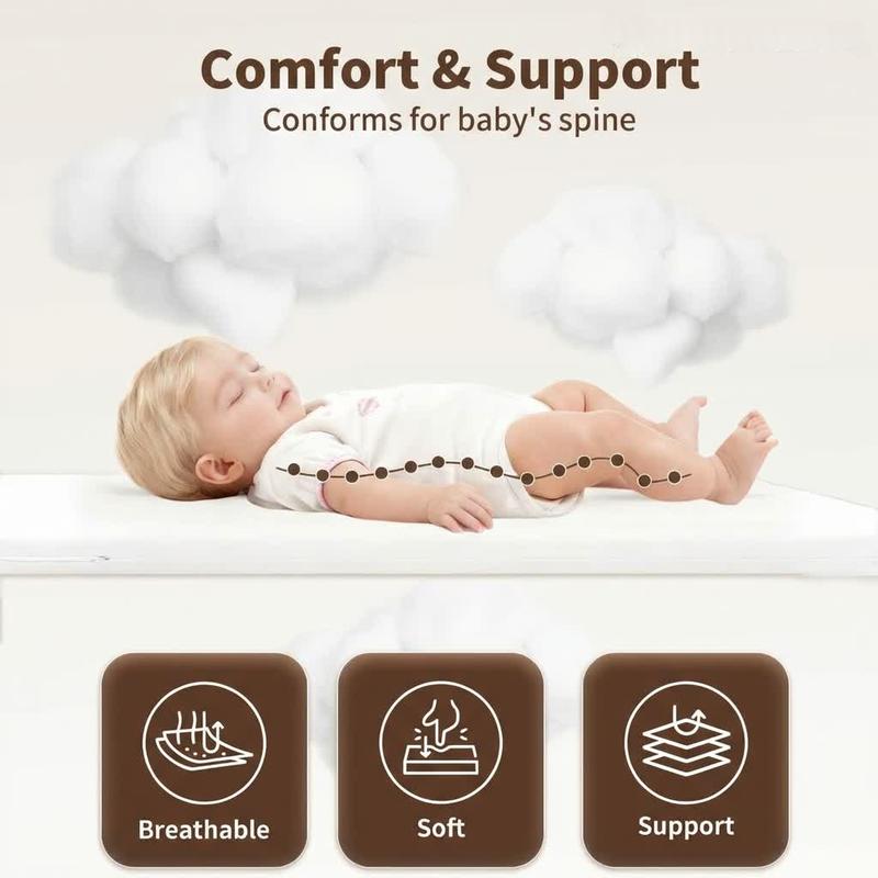 Baby Bassinet, Bedside Bassinet for Baby, Bassinet Bedside Sleeper with Mattress, Storage Basket and 4 Auto-Lock Wheels, Full-Mesh Sides, Bedside Mini Crib for Newborn (Beige)