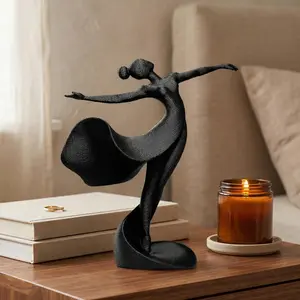 Dancer Figurine, Elegant Ballerina Model, Minimalist Female Art, Modern 3D Printed Decor